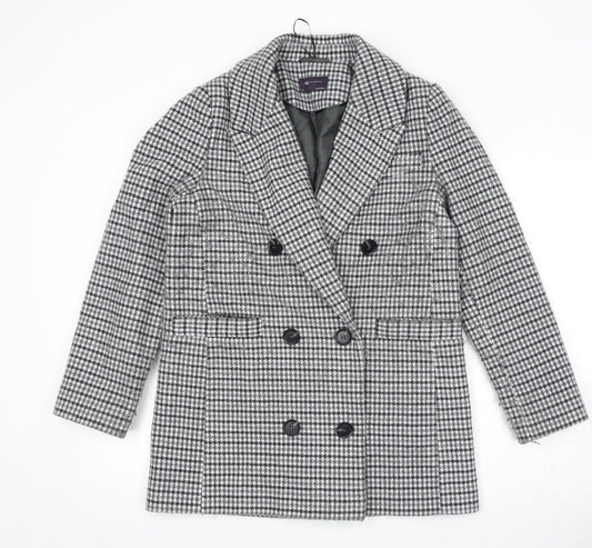 Womens UK Size 10 Marks and Spencer Grey Pea Coat