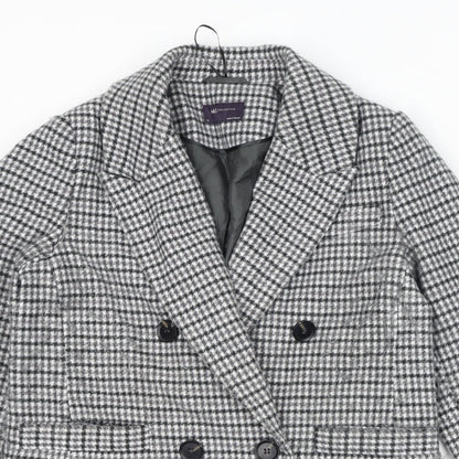 Womens UK Size 10 Marks and Spencer Grey Pea Coat