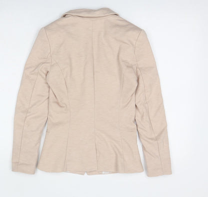 H&M Womens Beige Jacket Blazer Size 6 Button