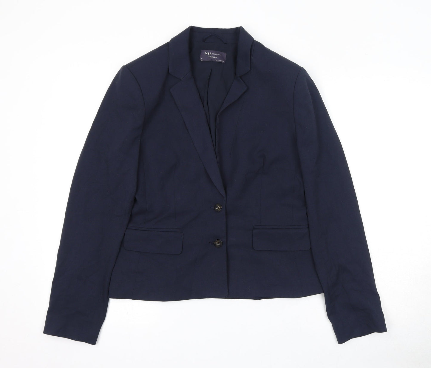 Womens UK Size 10 Marks and Spencer Regular Blue Suit Jacket