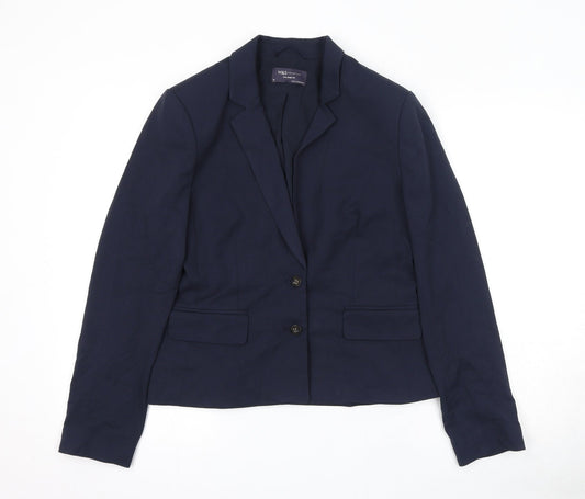Marks and Spencer Womens Blue Polyester Jacket Suit Jacket Size 10