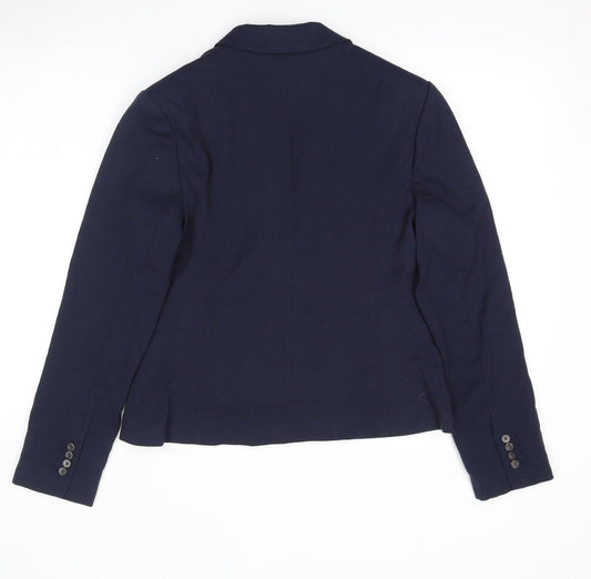 Marks and Spencer Womens Blue Polyester Jacket Suit Jacket Size 10