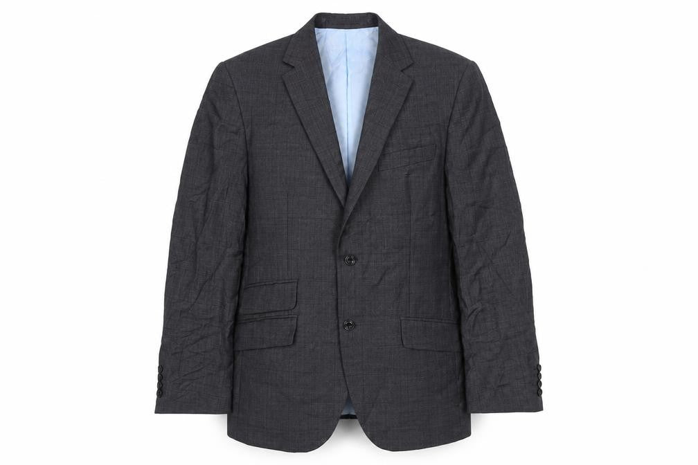Marks and Spencer Mens Grey Wool Jacket Blazer Size 40 Regular