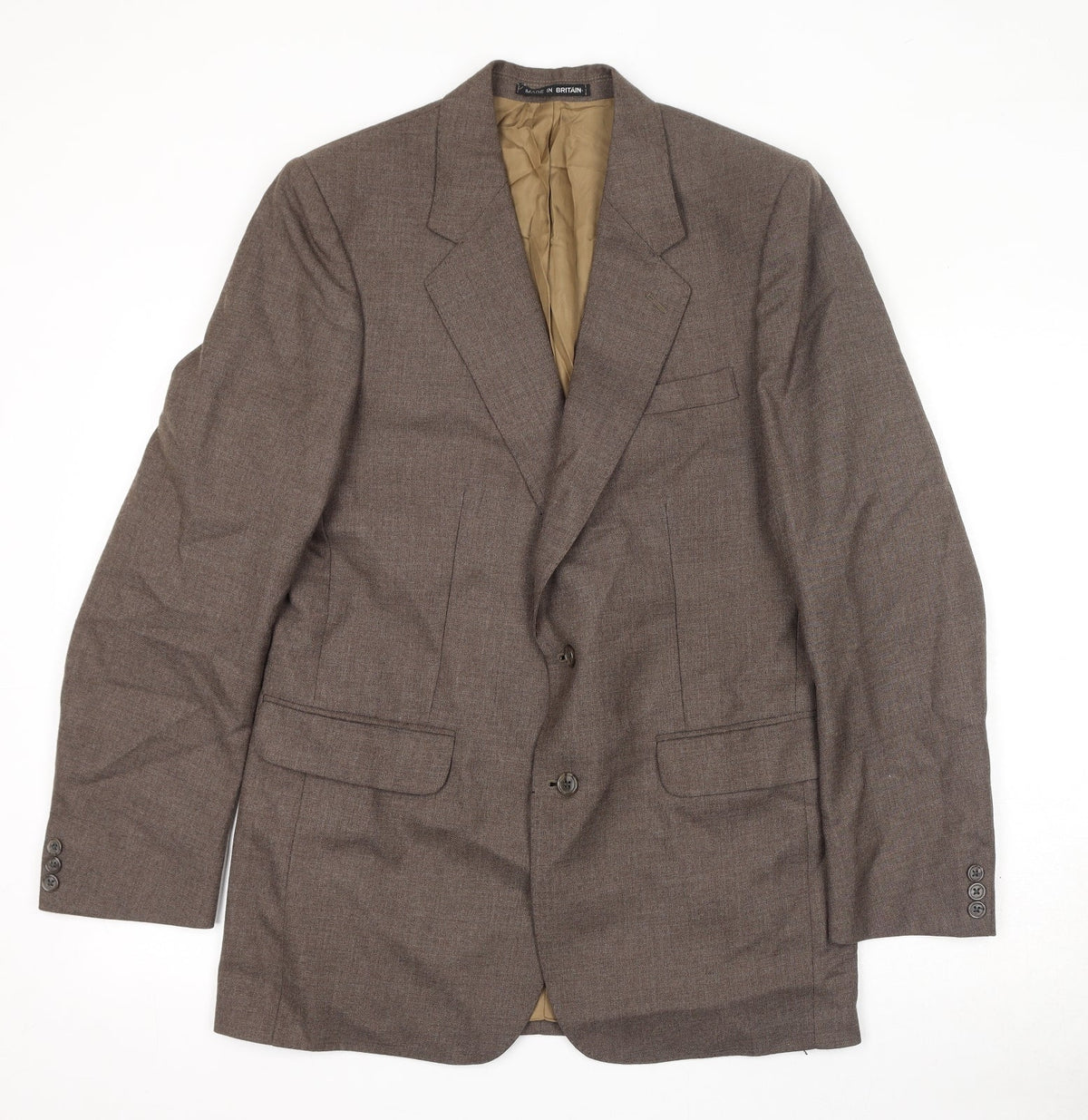 Guards Mens Brown Polyester Jacket Blazer Size 40 Regular