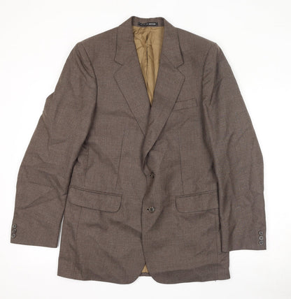 Guards Mens Brown Polyester Jacket Blazer Size 40 Regular