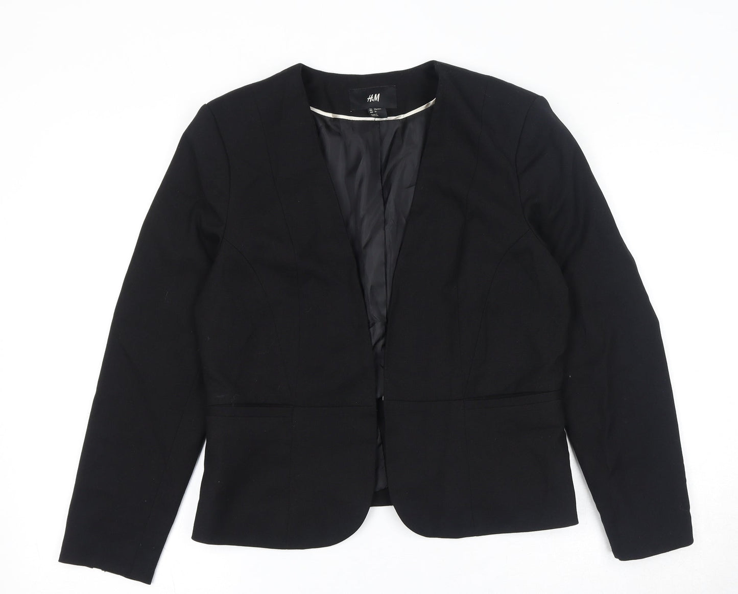Womens UK Size 14 H&M Black Jacket