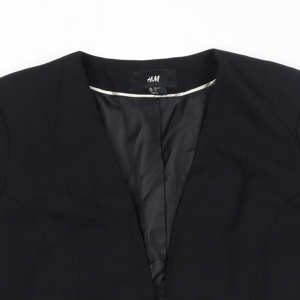 Womens UK Size 14 H&M Black Jacket