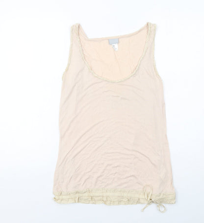 Womens UK Size M H&M Pink Basic Tank