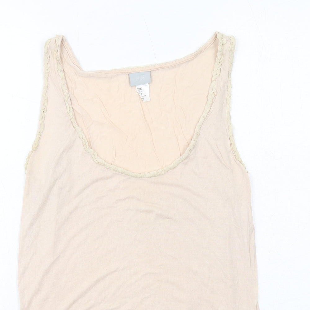 Womens UK Size M H&M Pink Basic Tank