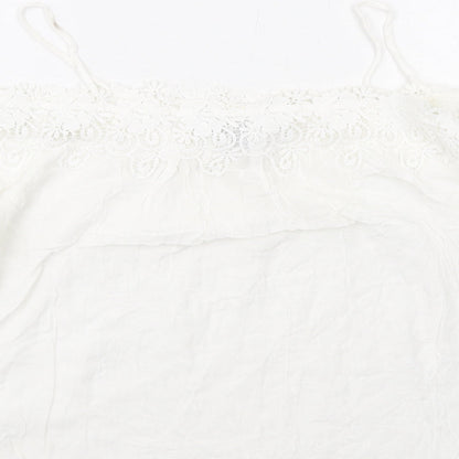 Womens UK Size 8 New Look White Basic Blouse