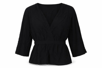 Womens UK Size 10 Topshop Black Basic Blouse