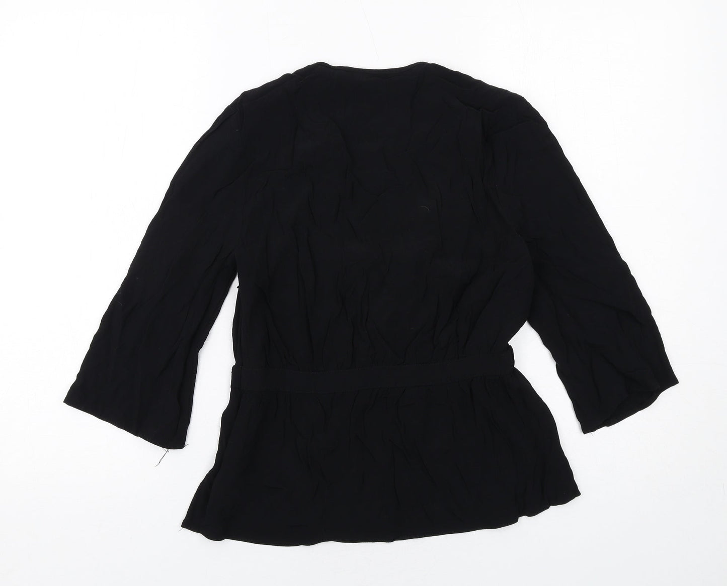 Womens UK Size 10 Topshop Black Basic Blouse