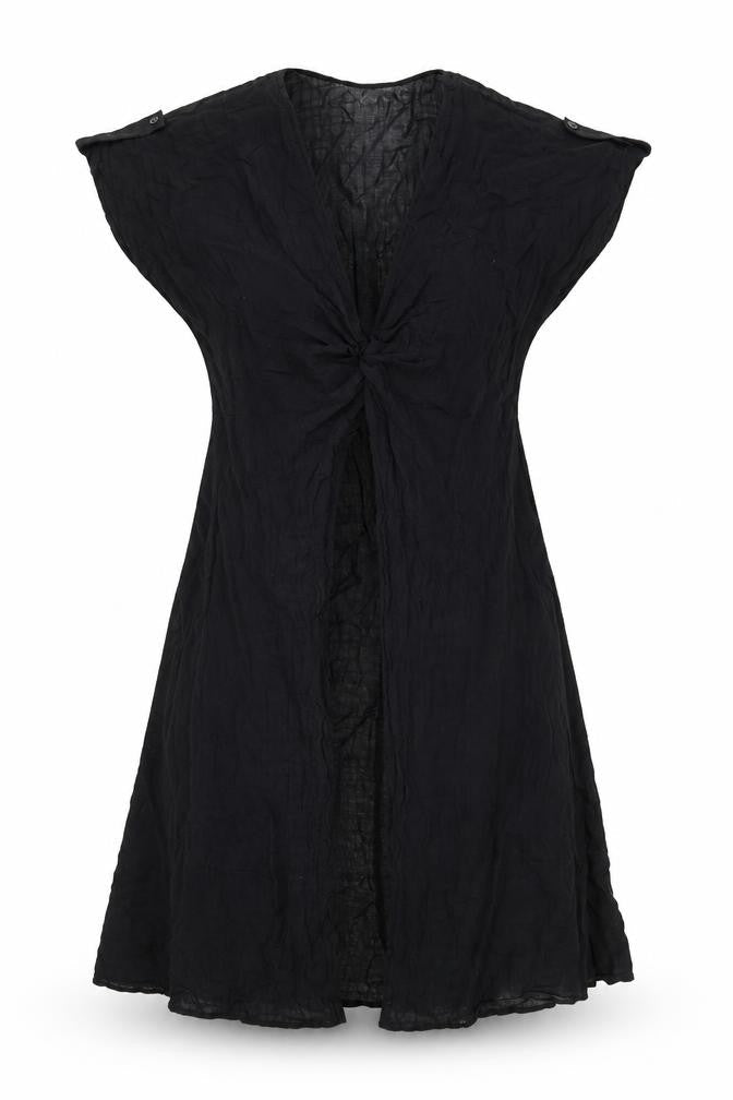 Womens UK Size XS Zara Black Tunic Blouse