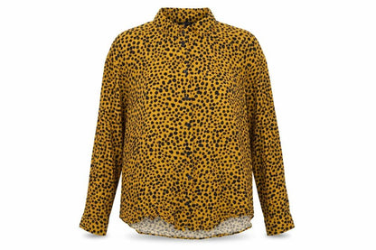 Womens UK Size L Monki Yellow Basic Button-Up