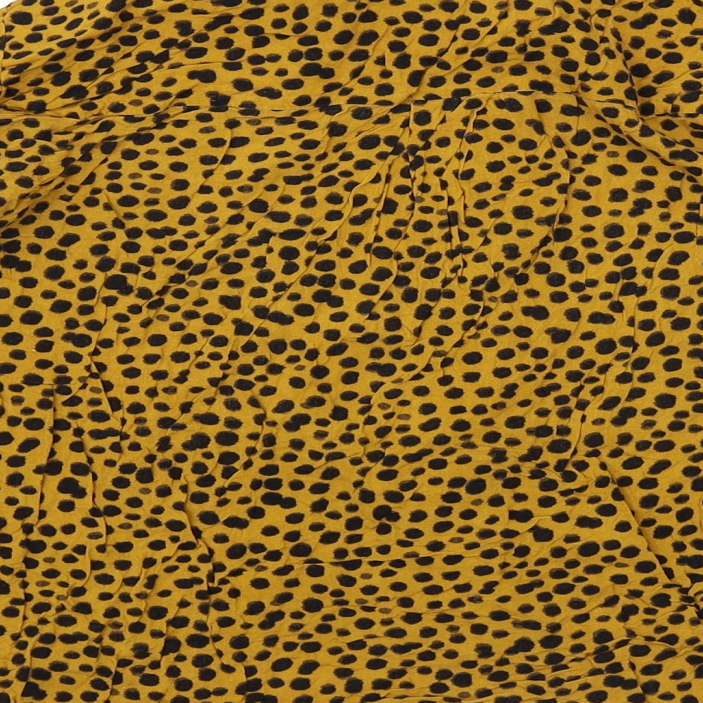 Womens UK Size L Monki Yellow Basic Button-Up