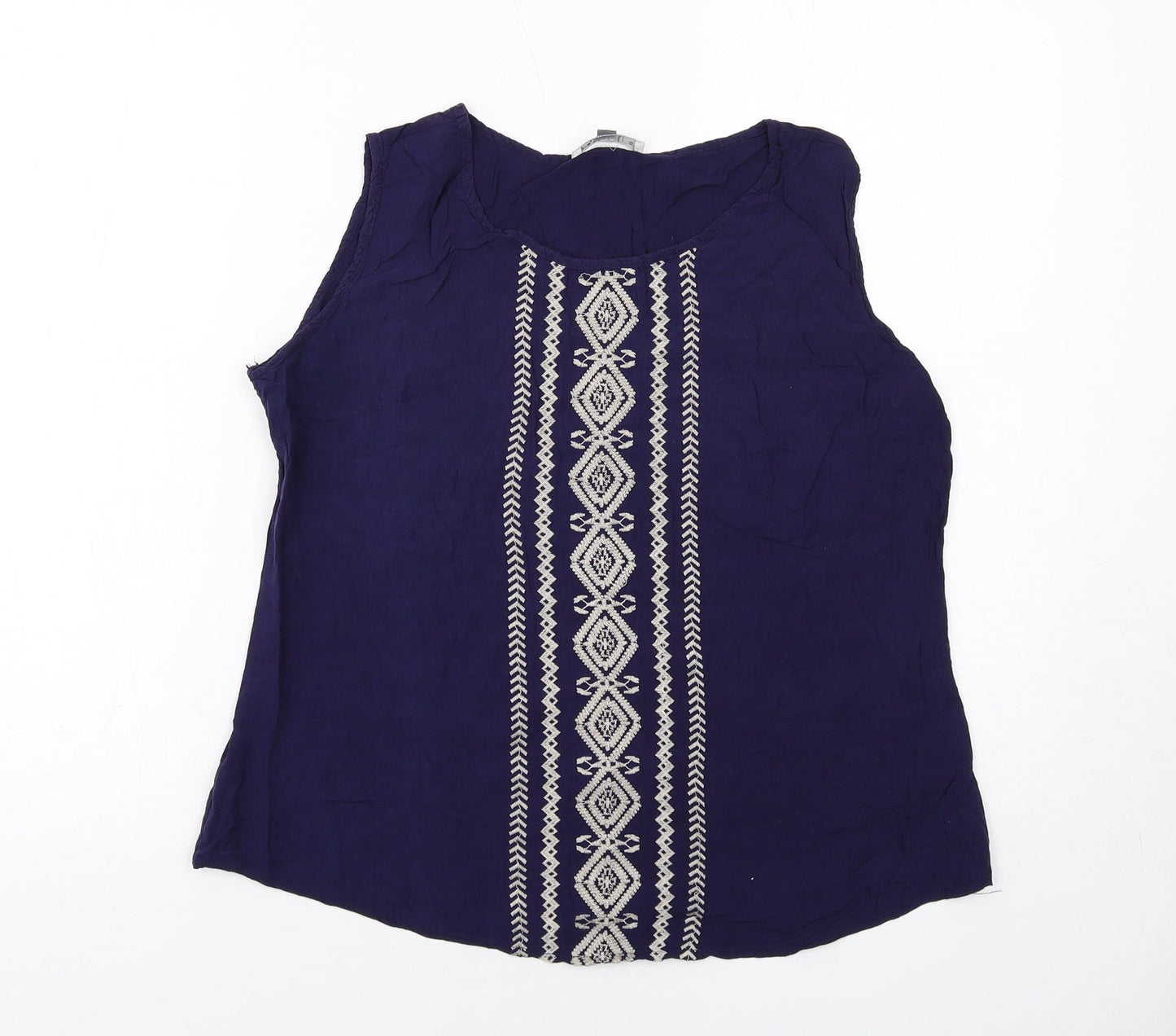 Womens UK Size XL Solitaire Blue Basic Tank