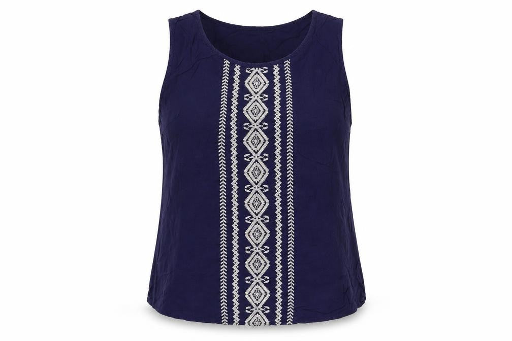 Womens UK Size XL Solitaire Blue Basic Tank