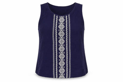 Womens UK Size XL Solitaire Blue Basic Tank