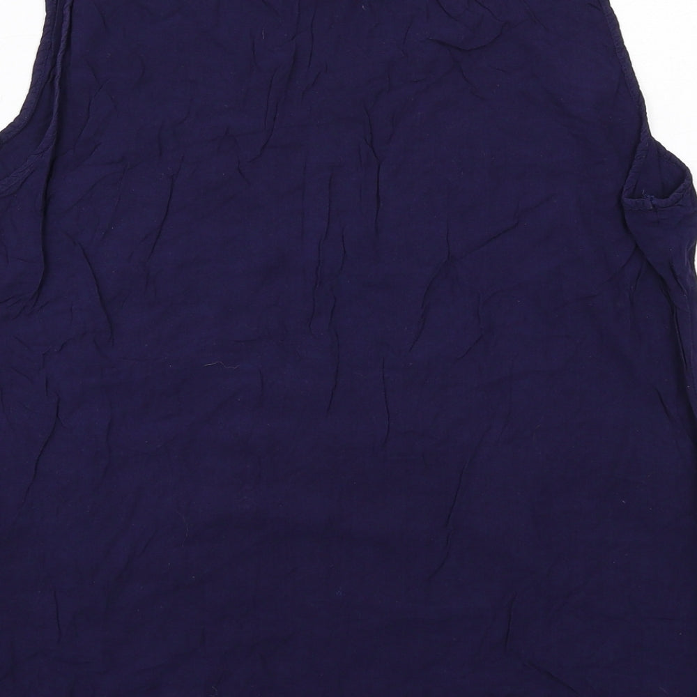 Womens UK Size XL Solitaire Blue Basic Tank