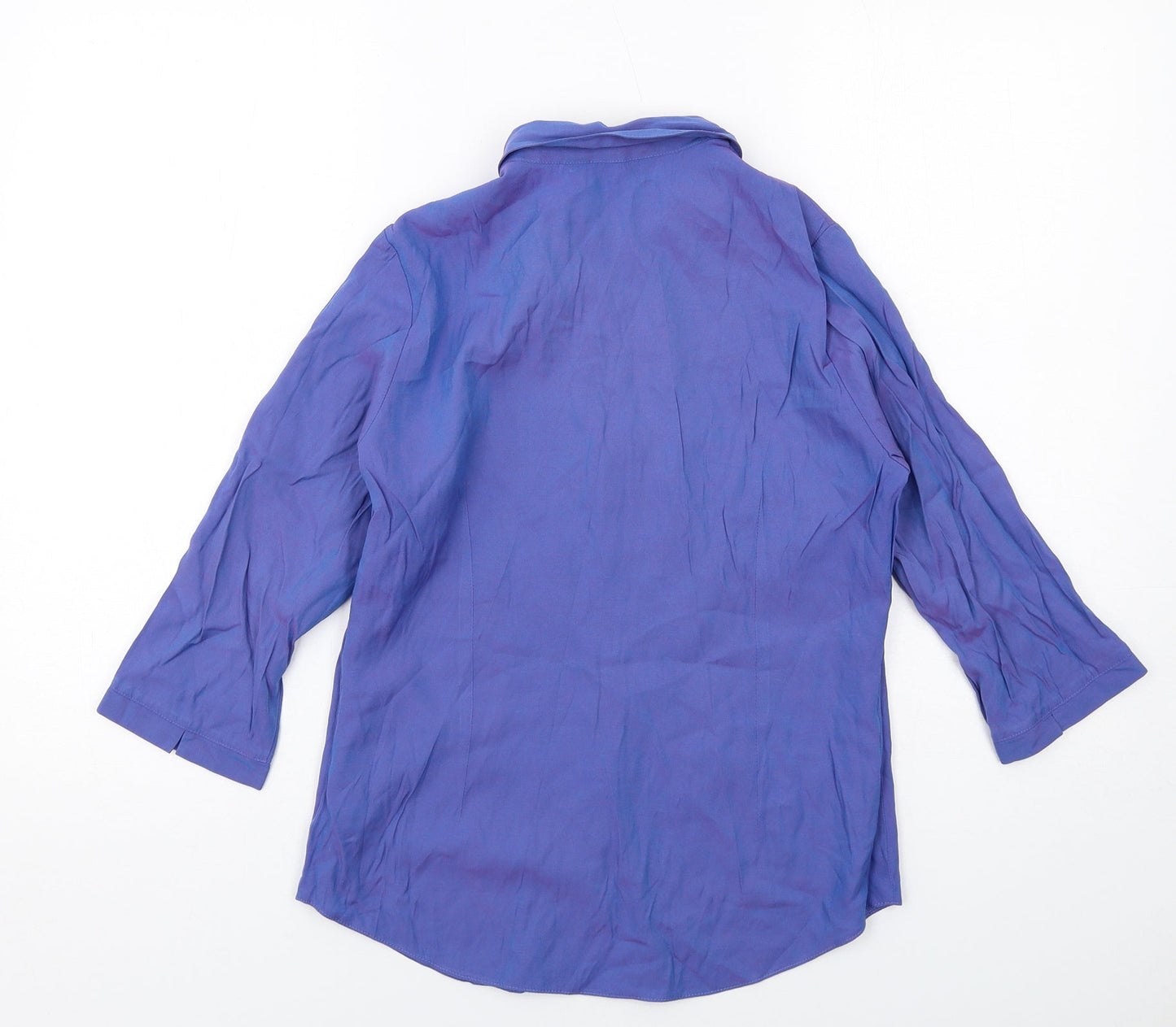 Womens UK Size 12 New Look Blue Basic Button-Up