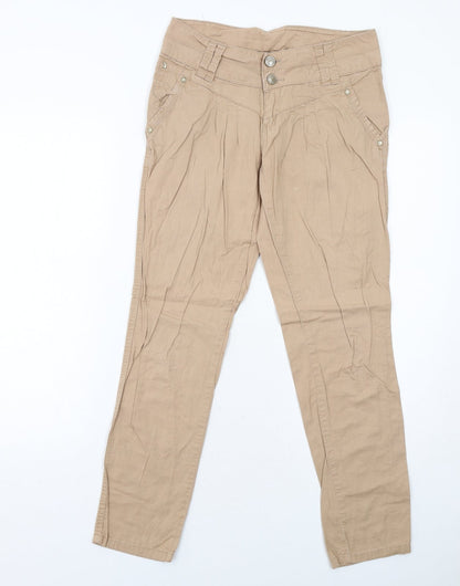 Womens UK Size 8 TALLY WEiJL Regular Fit  Beige Trousers
