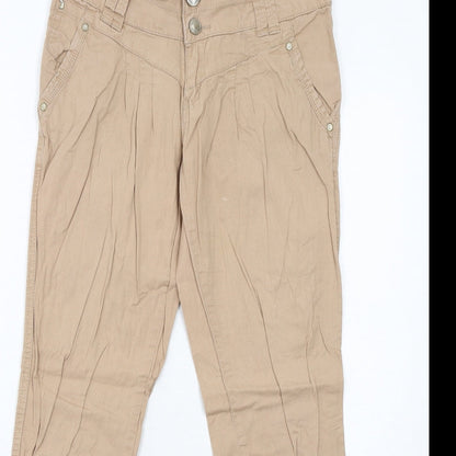 Womens UK Size 8 TALLY WEiJL Regular Fit  Beige Trousers