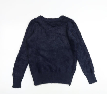Womens UK Size S Marks and Spencer Blue Pullover Jumper
