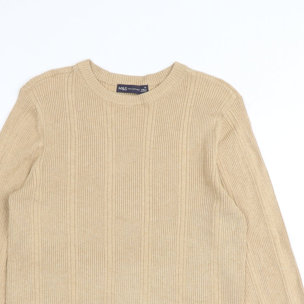 Womens UK Size 14 Marks and Spencer Brown Pullover Jumper
