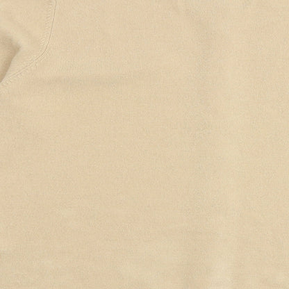 Classic Womens Brown Round Neck Acrylic Cardigan Jumper Size 14