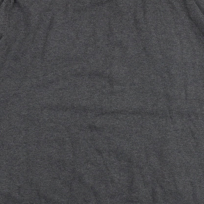 Goodsouls Mens Grey Round Neck Cotton Pullover Jumper Size L Long Sleeve