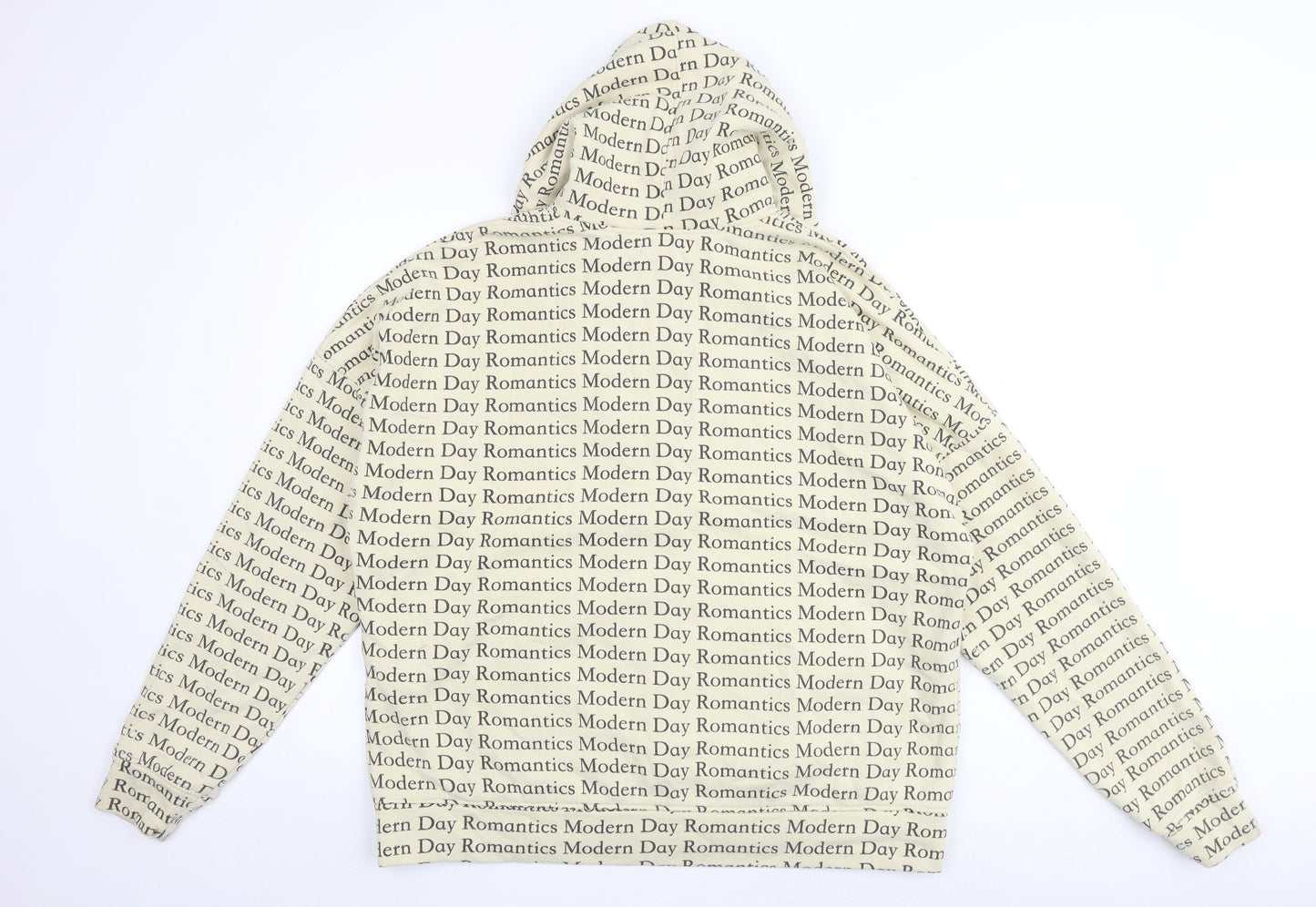 Motel Mens Beige Geometric Cotton Full Zip Hoodie Size S - Modern Day Romantics
