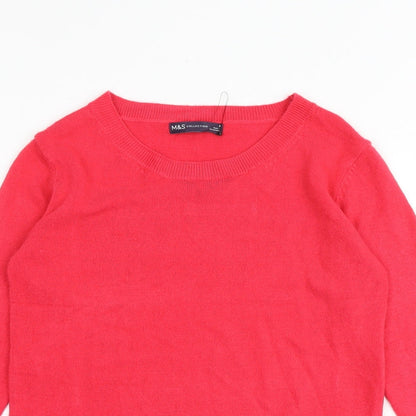 Womens UK Size 6 Marks and Spencer Pink Pullover Jumper