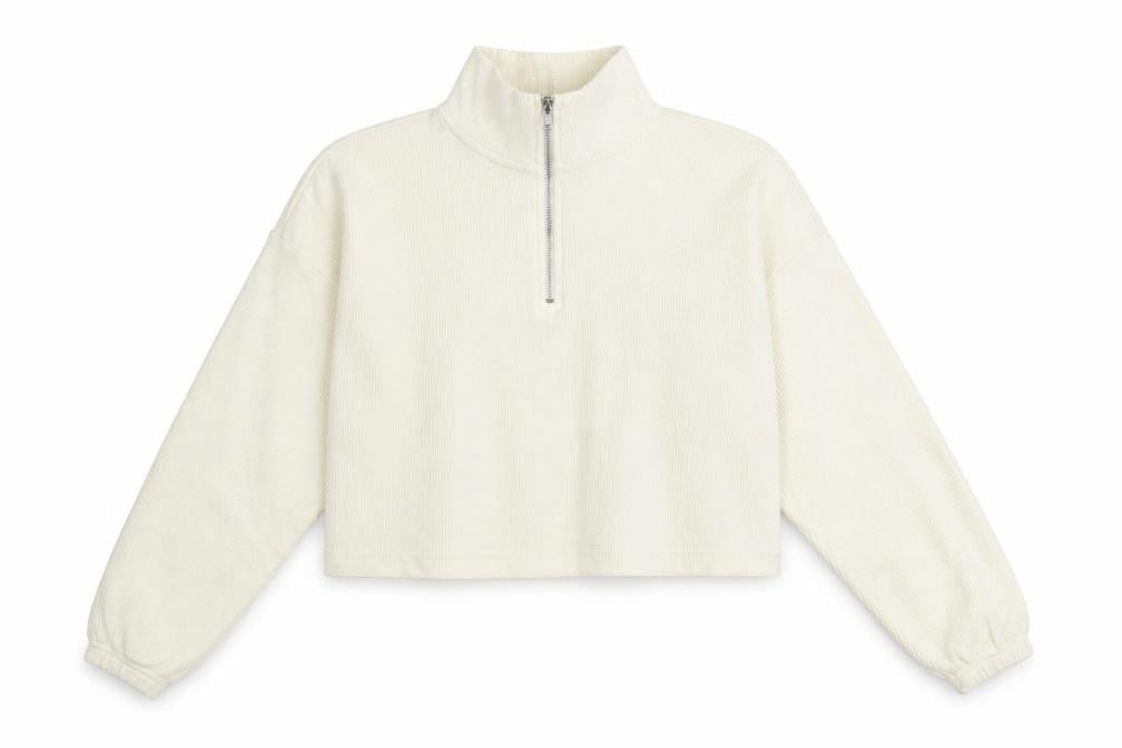 Womens UK Size 10 Boohoo White Pullover Sweatshirt