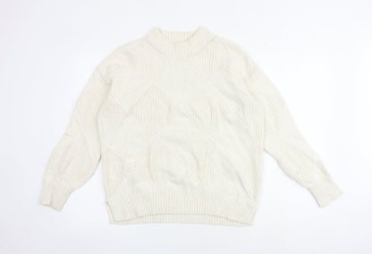 Womens UK Size M Marks and Spencer Ivory Pullover Jumper