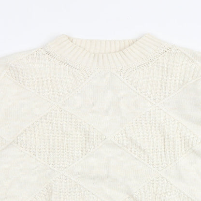 Womens UK Size M Marks and Spencer Ivory Pullover Jumper