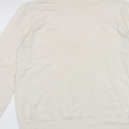 Womens UK Size M Marks and Spencer Ivory Pullover Jumper