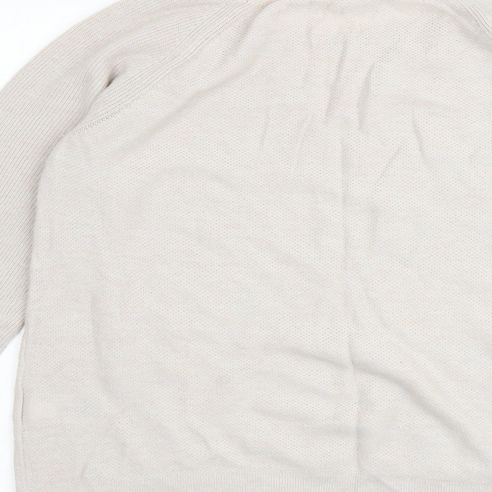 Gap Womens Beige Round Neck Nylon Pullover Jumper Size M