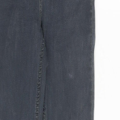 Topshop Womens Grey Cotton Skinny Jeans Size 26 in Slim Zip