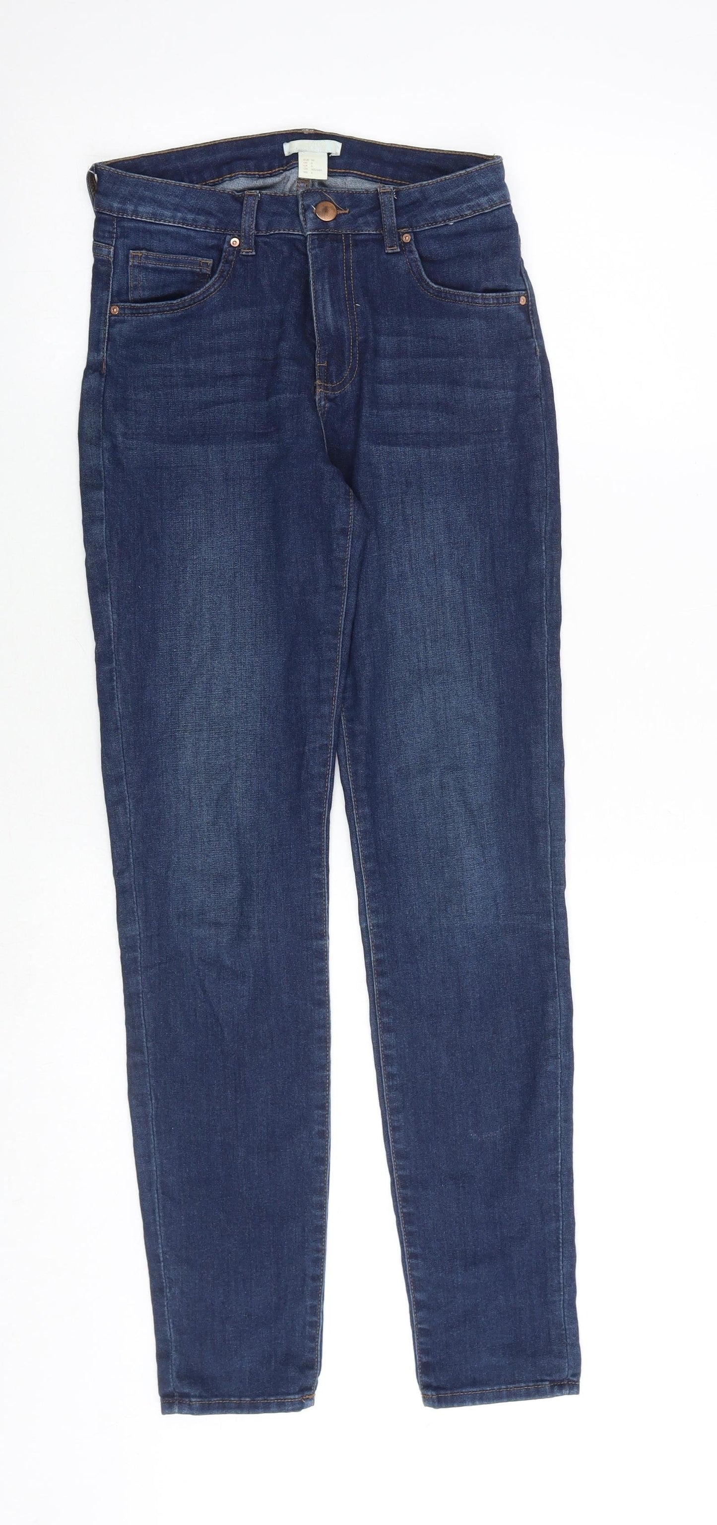Womens UK Size 8 H&M Slim Fit Skinny Blue Jeans
