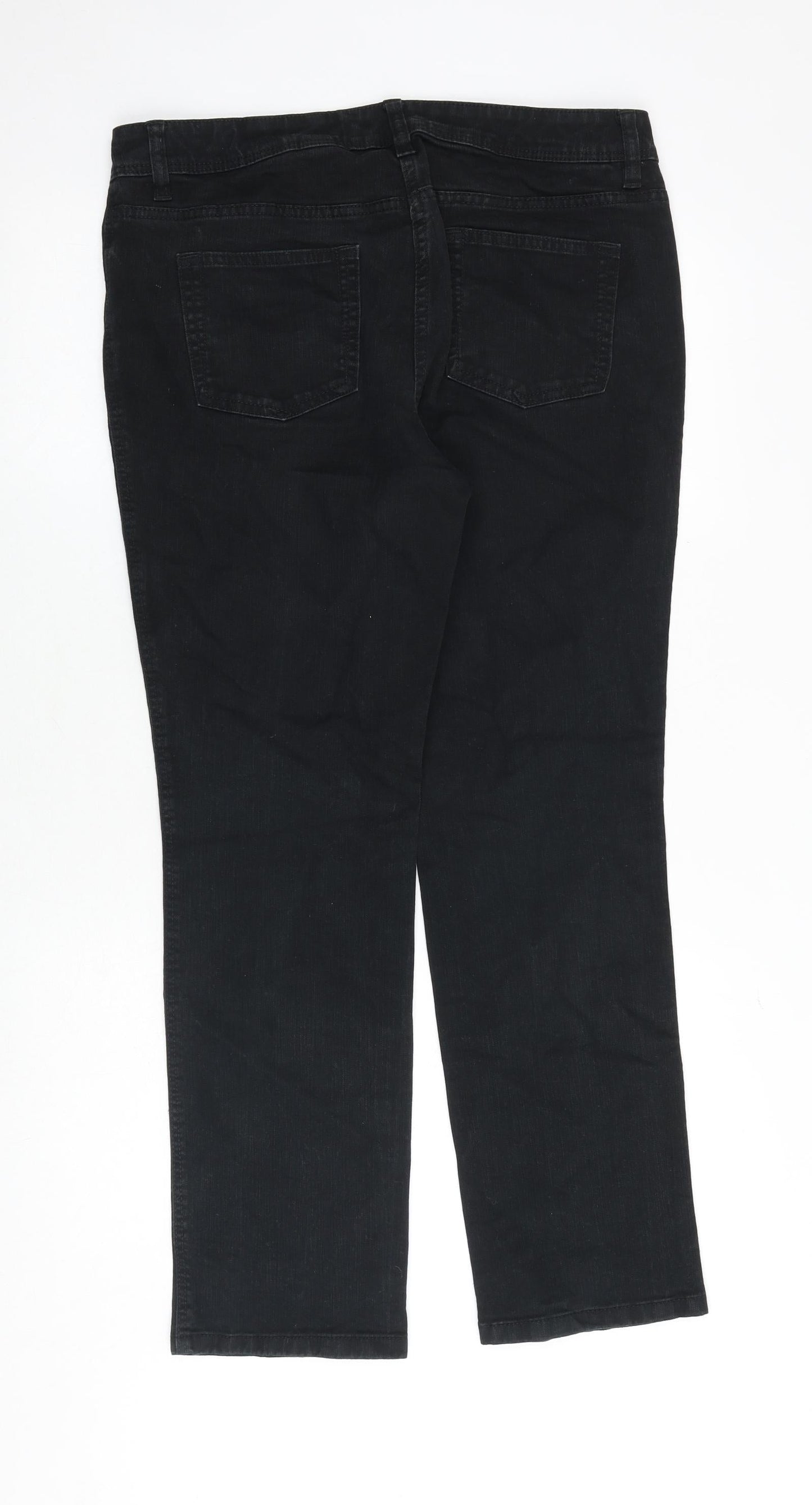 NEXT Womens Black Cotton Skinny Jeans Size 12 Slim Zip