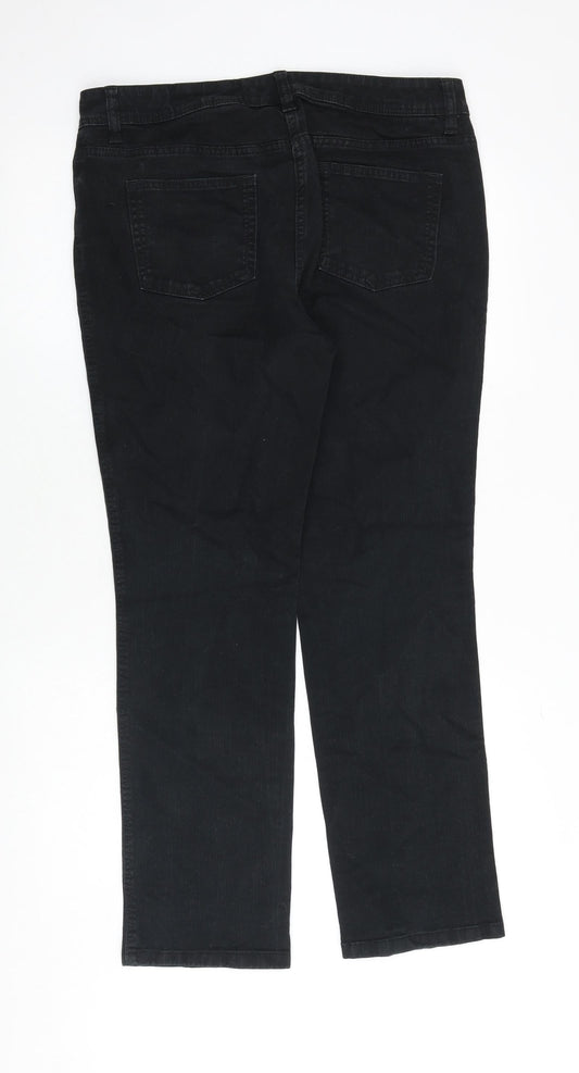 NEXT Womens Black Cotton Skinny Jeans Size 12 Slim Zip
