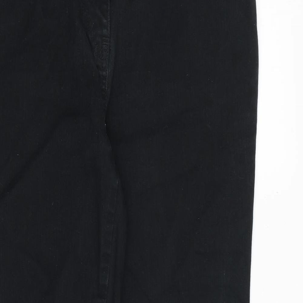 NEXT Womens Black Cotton Skinny Jeans Size 12 Slim Zip