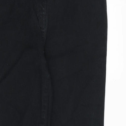 NEXT Womens Black Cotton Skinny Jeans Size 12 Slim Zip
