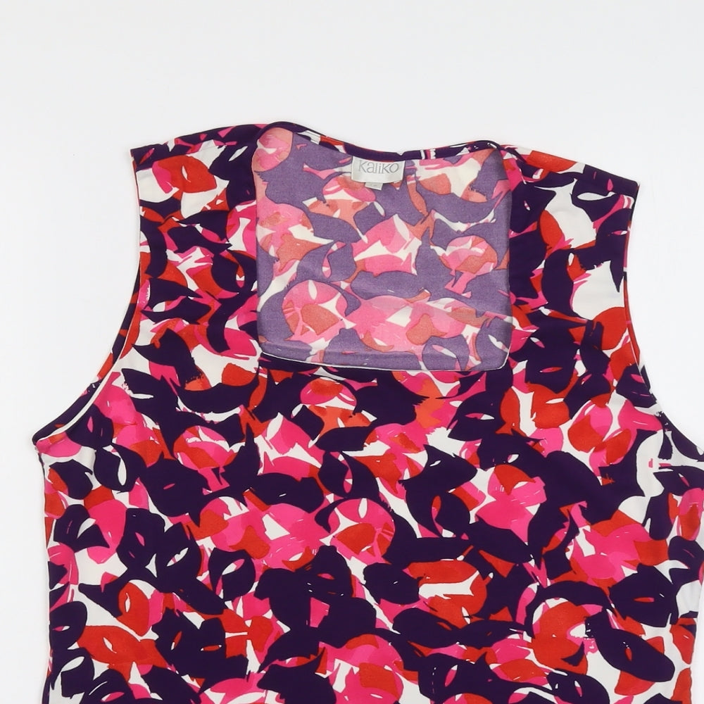 Womens UK Size 16 Kaliko Multicoloured Basic Tank
