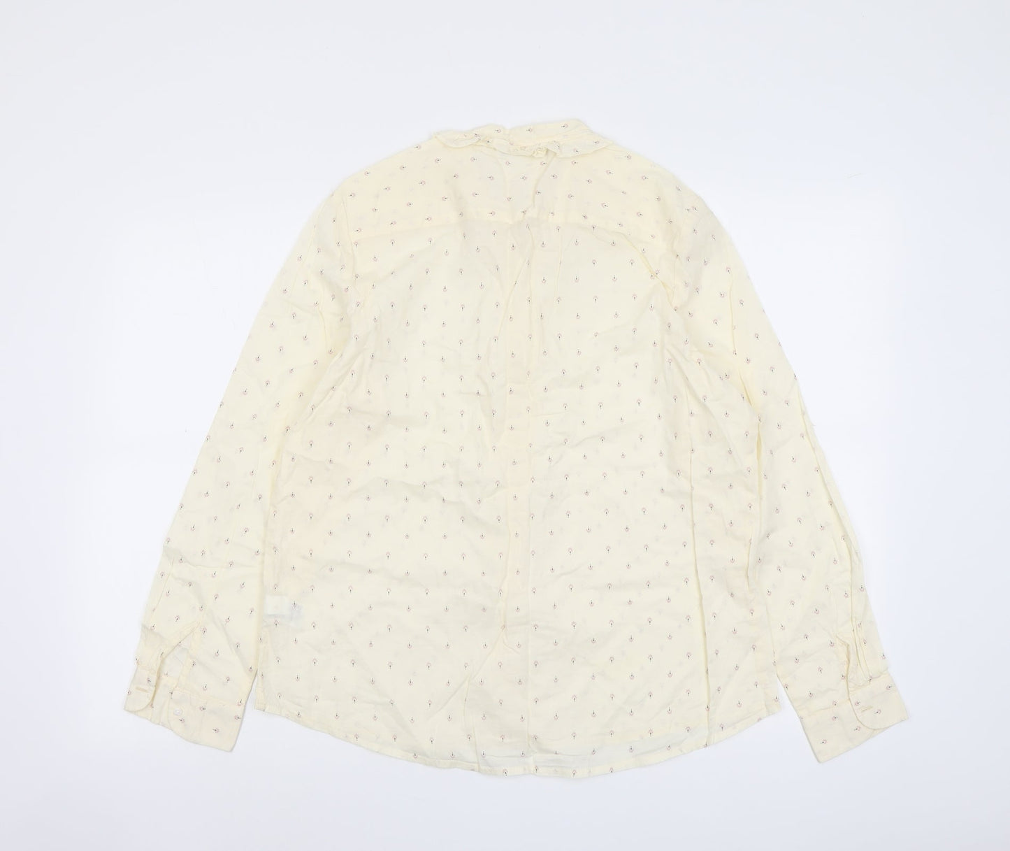 Womens UK Size 14 Marks and Spencer Ivory Basic Button-Up