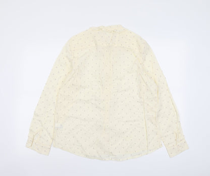 Womens UK Size 14 Marks and Spencer Ivory Basic Button-Up
