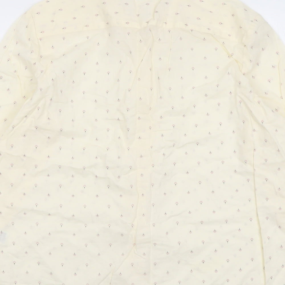 Womens UK Size 14 Marks and Spencer Ivory Basic Button-Up
