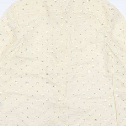 Womens UK Size 14 Marks and Spencer Ivory Basic Button-Up