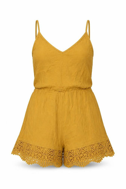 Womens UK Size 8 H&M One-Piece Yellow Playsuit