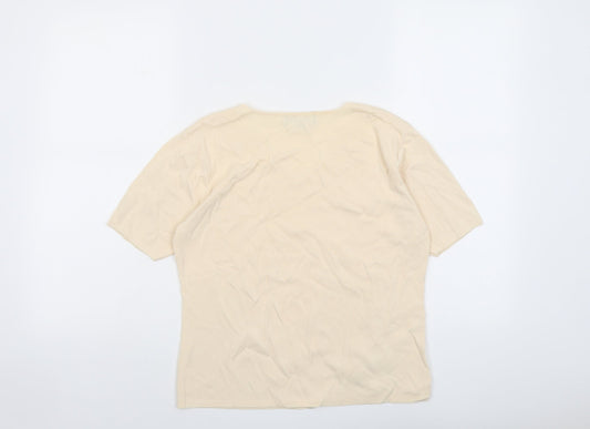 Womens UK Size 10 Sky Designs Orange Basic T-Shirt